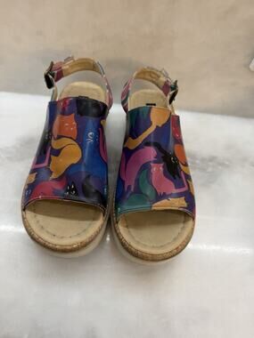 DOGO Gigi Cat Sandals Womens Size 7 Vegan Platform Colorful Slingback Shoes